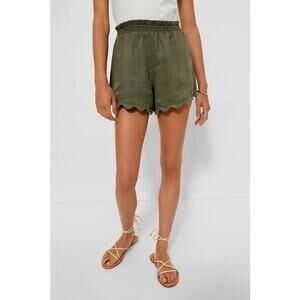 TUCKERNUCK Army Green Linen Ava Short Size XL NWT Retail $128 Tuckernuck